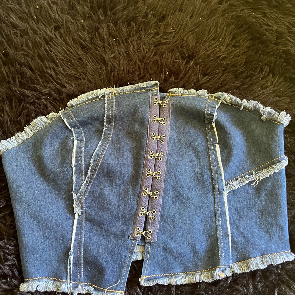 Urban Outfitters Blue Denim Corset